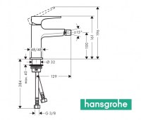 MEDIDAS MONOMANDO BIDE METROPOL HANSGROHE